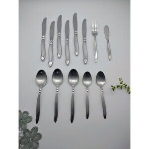 Vintage 13 Piece Oneidacraft Premier Shoreline Japan Stainless Steel Silverware